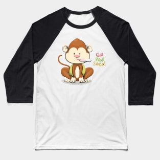 Get Well Soon Cute Monkey Baseball T-Shirt